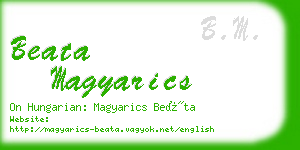 beata magyarics business card